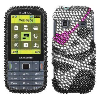 Skull Diamante Protector Cover for SAMSUNG T379 (Gravity TXT) Cell Phones & Accessories