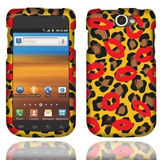 Samsung Exhibit II 4G T679 Leopard Kisses Rubberized Cover Cell Phones & Accessories
