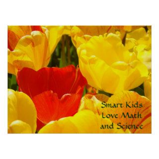Smart Kids Love Math and Science art posters Tulip