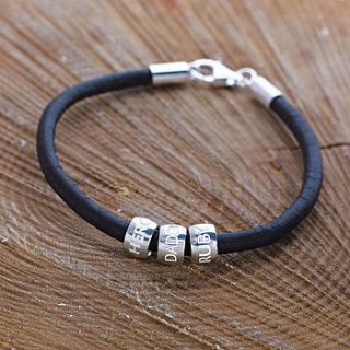 personalised men's bracelet by lb man