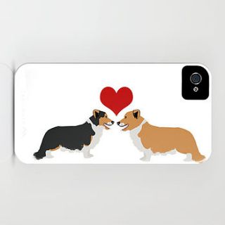 corgi dogs in love case for iphone by indira albert