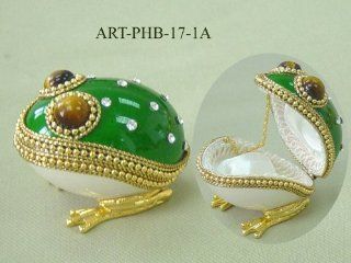 Faberge Egg Replica   Frog  Decorative Boxes  