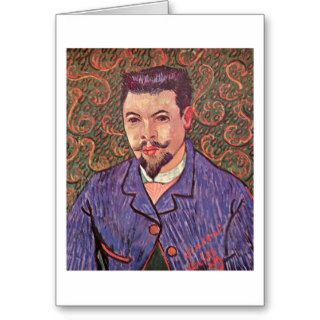 Portrait Of Doctor Felix Rey By Vincent Van Gogh Greeting Cards