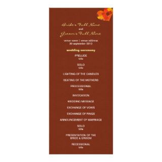 Autumn pueblo Wedding Program Invitations