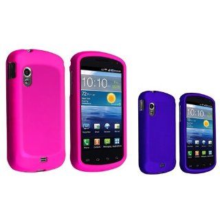eForCity 2 packs of Rubberized Cases   Hot Pink / Blue Compatible with Samsung© Stratosphere SCH i405 Cell Phones & Accessories
