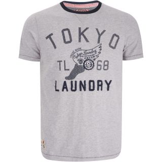 Tokyo Laundry Mens Lincoln T Shirt   Light Grey Marl      Clothing
