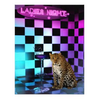 Ladies Night Club Leopard Event Party Custom Invitations