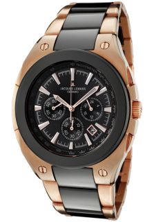 JACQUES LEMANS 1523C  Watches,Mens Dublin Chronograph 1 1523C High Tech Ceramic Stainless Steel IP Rose, Chronograph JACQUES LEMANS Quartz Watches