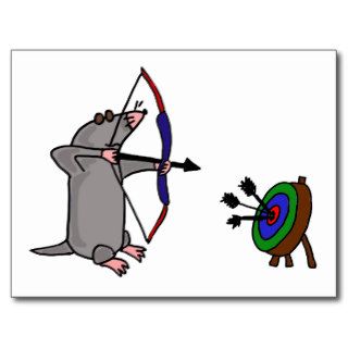 XX  Blind Mole in Archery Competition Postcard