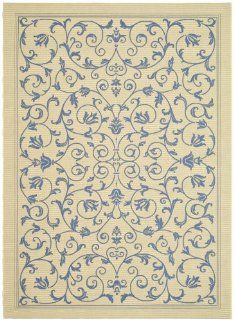 Shop 2'7" x 5' Rectangular Safavieh Area Rug CY2098 3101 3 Natural/Blue Color Machine Made Belgium "Courtyard Collection" Indoor/Outdoor at the  Home Dcor Store. Find the latest styles with the lowest prices from Safavieh