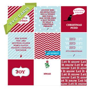 'pick your own' christmas card selection pack by bonnie blackbird
