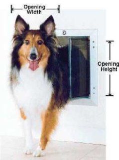 Large Plexidor Pet Door / Dog Door for Walls (Silver)