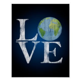 Love the Earth Globe O Poster