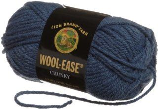 Lion Brand Yarn 630 110L Wool Ease Chunky Yarn, Indigo
