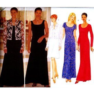 Butterick #5314 Misses Evening Gown or Cocktail Dress with Jacket Sewing Pattern Size 18 20 22