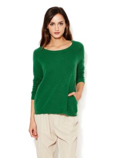 Cashmere Raglan Pocket Pullover Sweater by White + Warren