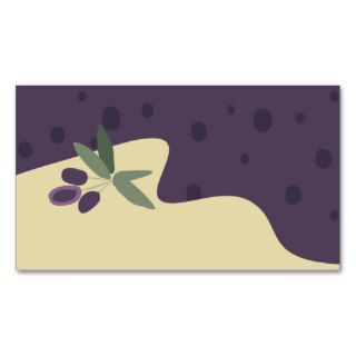 black olive branch chef catering business card