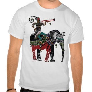 COLORFUL AFRICAN ART ELEPHANT T Shirt