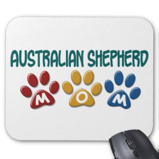 AUSTRALIAN SHEPHERD MOM Paw Print Mouse Mat