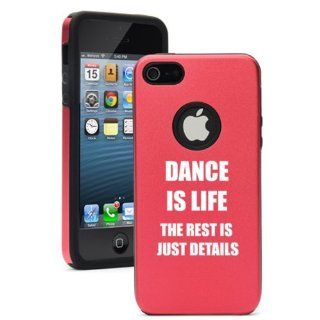 Apple iPhone 5 5S Red 5D637 Aluminum & Silicone Case Cover Dance Is Life Cell Phones & Accessories