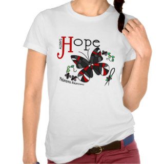 Stained Glass Butterfly Melanoma T Shirt