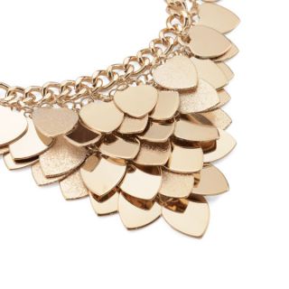 Kardashian Kollection KK Layered Heart Collar Necklace   Gold      Clothing