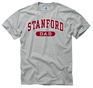 Stanford University Cardinal Dad Grey Short Sleeve T Shirt  Sports Fan Apparel  Sports & Outdoors