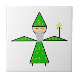 Freindly Green Stick Wizard Tile
