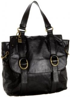 Tommy Hilfiger Sheriden Flap Tote, Black, one size Tote Handbags Shoes