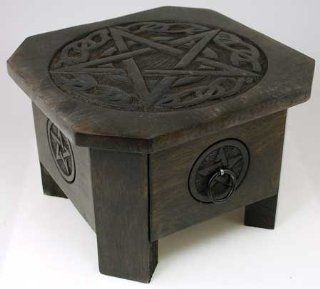 Celtic Pentagram Altar Table (RAT635)     End Tables