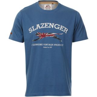 Slazenger Mens 2 Pack T Shirts   Airforce/Dark Grey Marl      Clothing