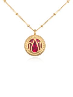 Shine A Light Red Ruby Pendant Necklace by Satya