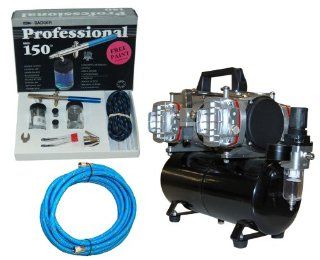 Badger Model 150 7 Professional Airbrush Set with the TC 848 Quad Piston Air Compressor