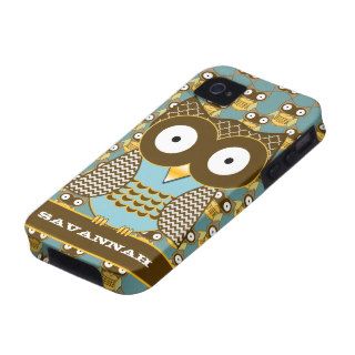 Cute Owl Moorish Zig Zag Pattern Choose Your Color iPhone 4/4S Covers