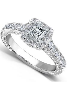Diamond Me 31043AS 40 4  Jewelry,Womens 14k Gold 3/4ct TDW Asscher Cut Diamond engagement Ring, Fine Jewelry Diamond Me Rings Jewelry