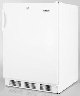 Summit AL650LBI 24" Built In Undercounter Refrigerator in White Exterior with Cycle Defrost and Appliances