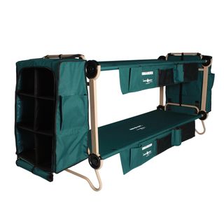 Disc O Bed Cam O Bunk Large Green Bunk Bed with Leg Extensions and Cabinets Cots, Airbeds, & Sleeping Pads