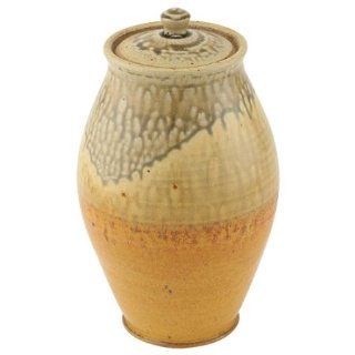 Amber Ceramic Urn for Ashes   Decorative Vases