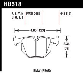 Hawk Performance HB518F.642 HPS Performance Ceramic Brake Pad Automotive