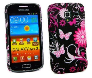 Samsung Galaxy Ace 2 i8160 Snap On Protection Case/Cover/Skin Pink Garden, LCD Screen Protector By Kit Me Out USA Kit Me Out International Limited Cell Phones & Accessories