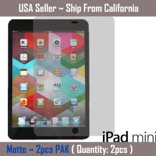 MIT ~ MATTE ~ 2PC for Apple iPad Mini 7.9" Black White 16GB 32GB 64GB LCD LED Screen Protector Case Film Guard Cell Phones & Accessories
