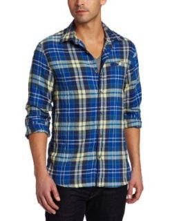 Scotch & Soda Men's Herringbone Check Shirt, Blue/White, X Large at  Mens Clothing store Button Down Shirts