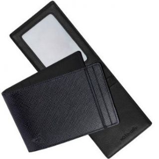 Wurkin Stiffs Italian Calfskin Leather RFID Blocking Black/Black Money Clip & Bifold Wallet at  Mens Clothing store