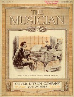 1916 Cover Musician Ditson Men Piano Player Lesson Duet   Original Cover   Prints