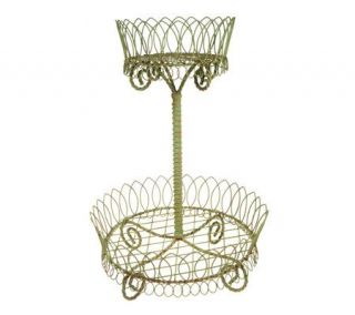 Indoor/Outdoor 2 Tier Planter with French Wire Baskets —