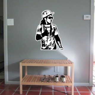 Lil Wayne BW Young Money Cash Money YMCMB Wall Graphic Decal 25" x 18" 
