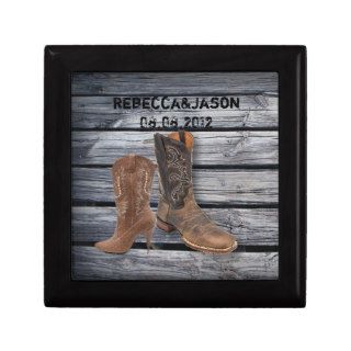 vintage barnwood Cowboy Boots  Country  wedding Gift Boxes