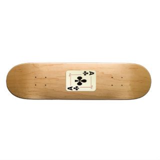 Ace of Clubs Playing Card Skateboard
