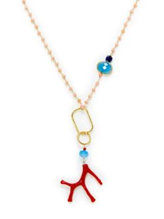 Coral Pendant Necklace by Alanna Bess Jewelry