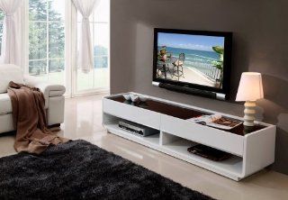 B Modern Designer TV Stand   White Electronics
